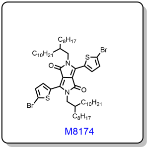 M8174——3,6-bis(5-bromothiophen-2-yl)-2,5-bis(2-octyldodecyl)pyrrolo[3,4-c]pyrrole-1,4(2H,5H)-dione,1260685-63-9