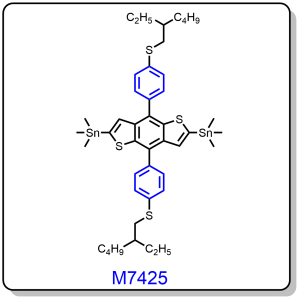 M7425——(4,8-bis(4-((2-ethylhexyl)thio)phenyl)benzo[1,2-b:4,5-b']dithiophene-2,6-diyl)bis(trimethylstannane)